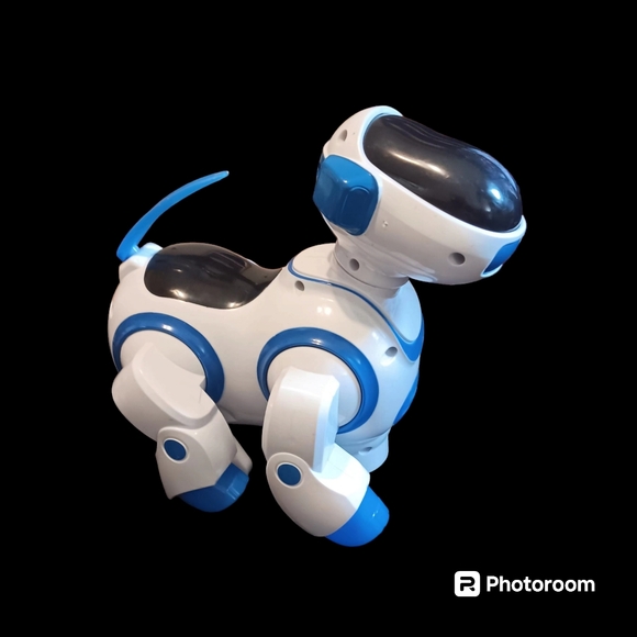 Dancing Robot Dog Vivitar Robo Bump & Go Action for Ages 6+ Blue and White - Picture 1 of 5